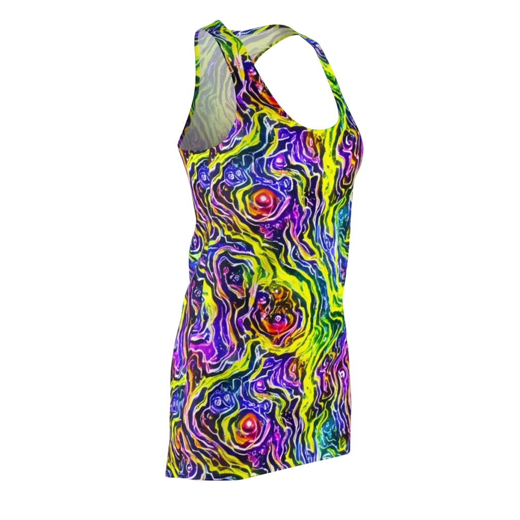 Cosmic Lava Lace on Racerback Dress — Front Side
