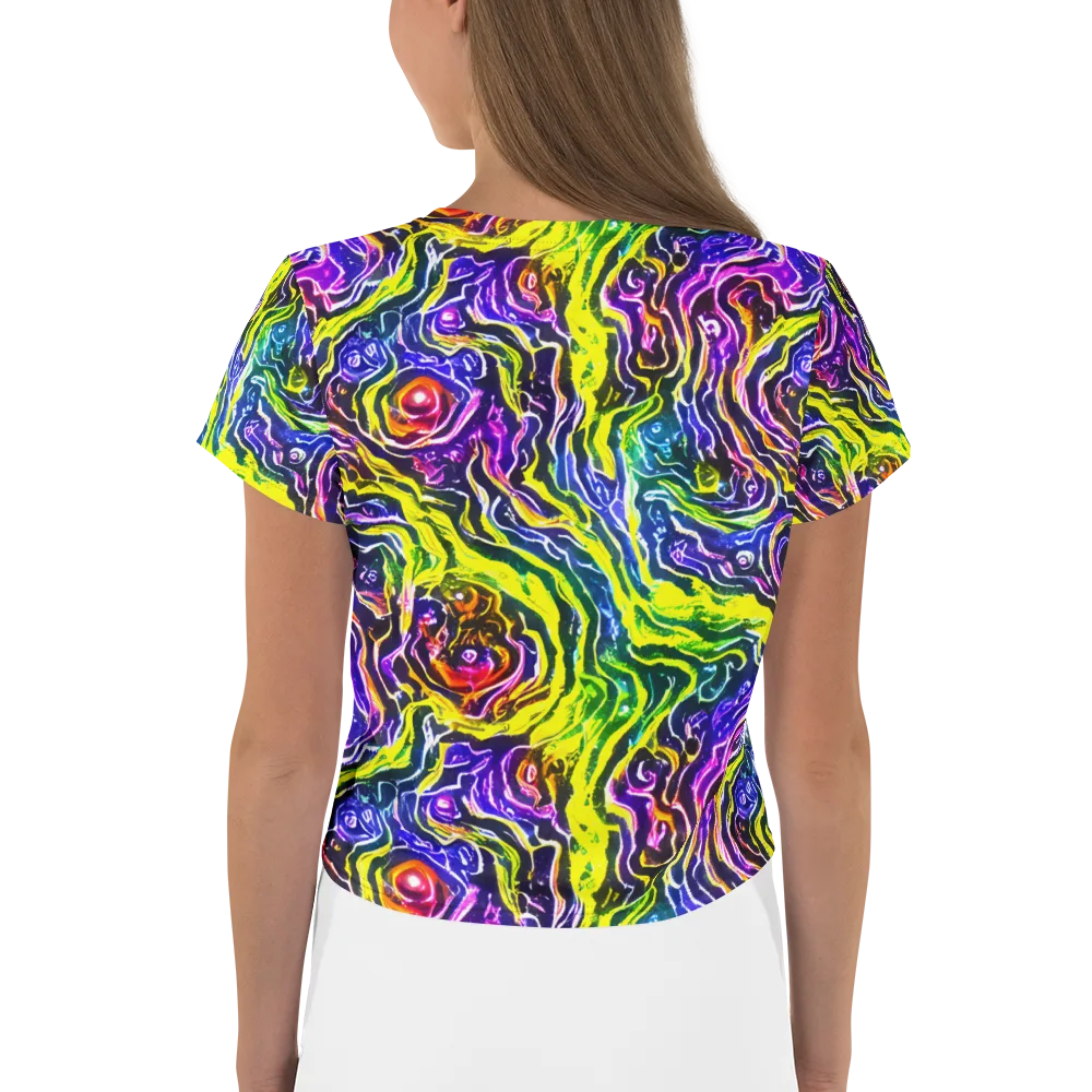 Cosmic Lava Lace on Crop Tee — Back