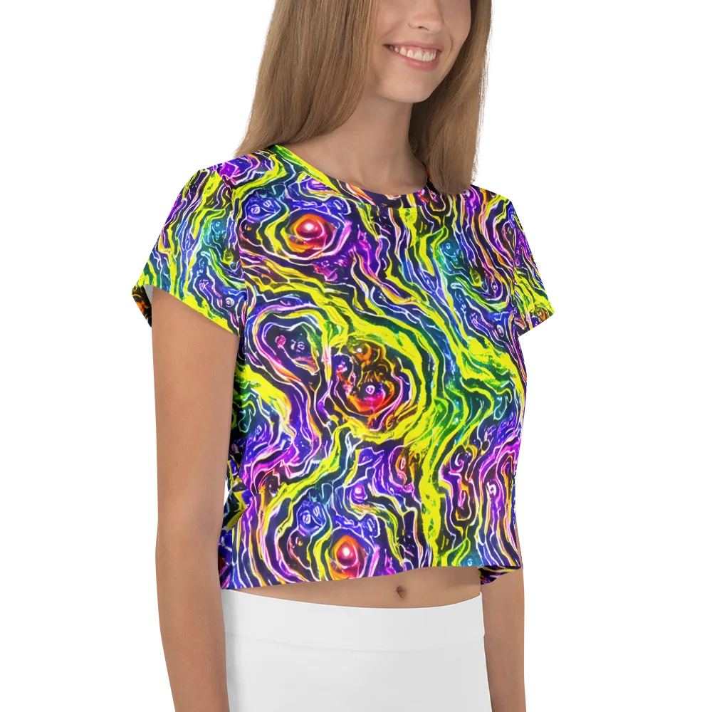Cosmic Lava Lace on Crop Tee — Right