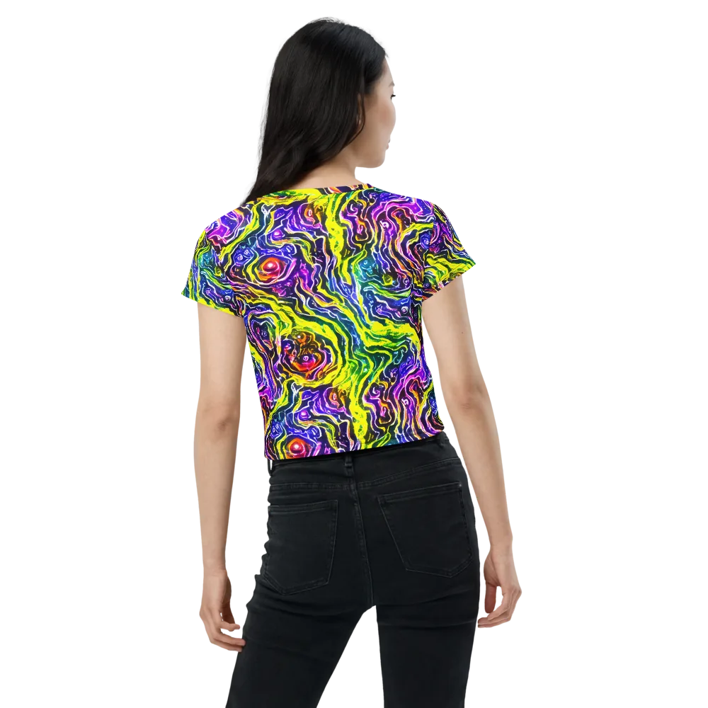 Cosmic Lava Lace on Crop Tee — Back