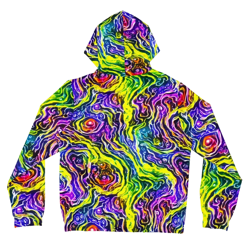 Cosmic Lava Lace on Women's Full-Zip Hoodie — Back