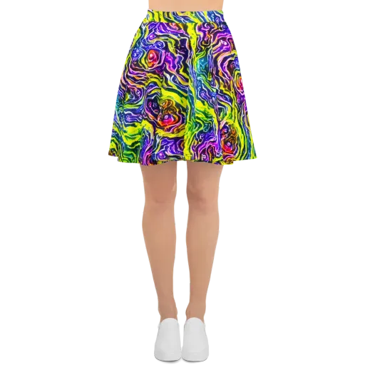 Cosmic Lava Lace on a Skater Skirt