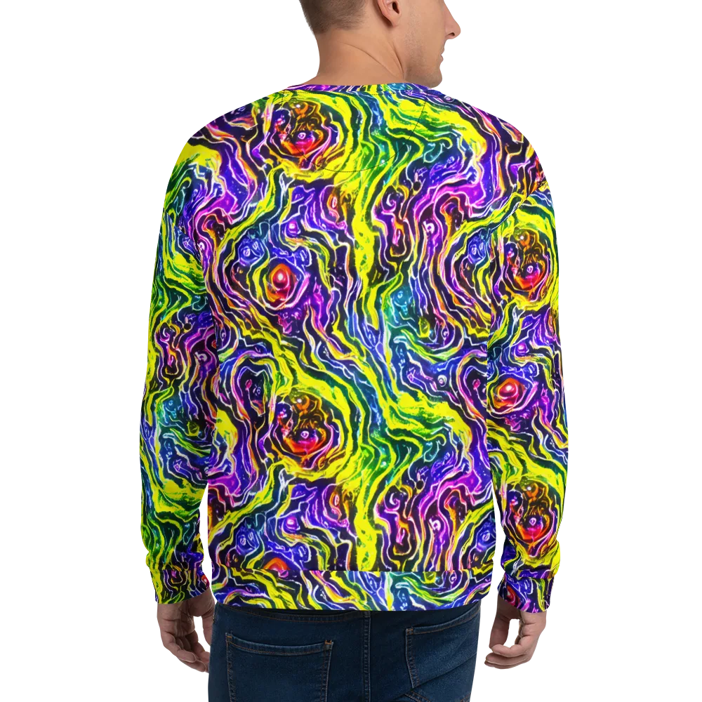 Cosmic Lava Lace on Sweatshirt — Back