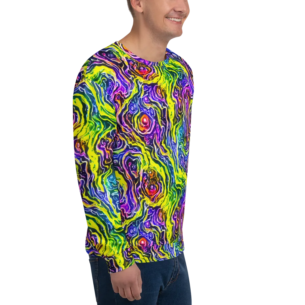 Cosmic Lava Lace on Sweatshirt — Right Front