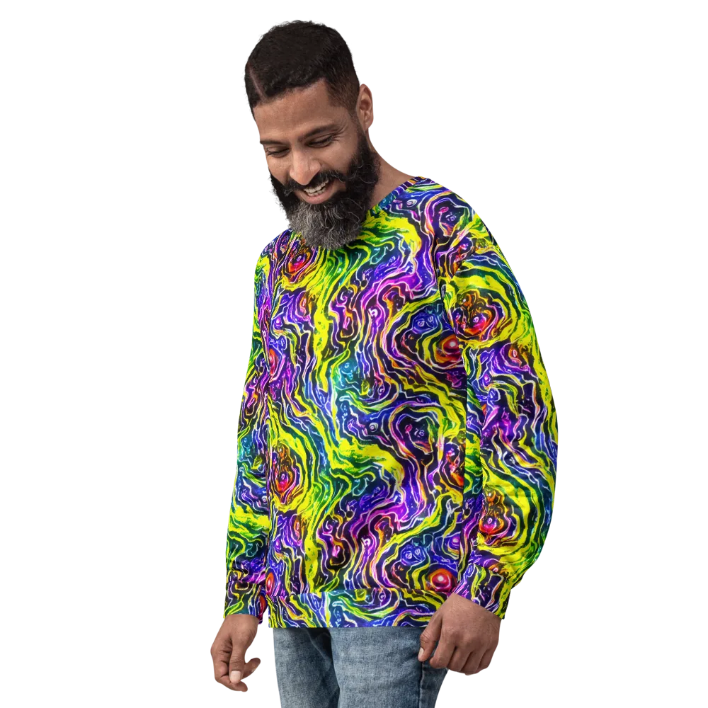 Cosmic Lava Lace on Sweatshirt — Left Front