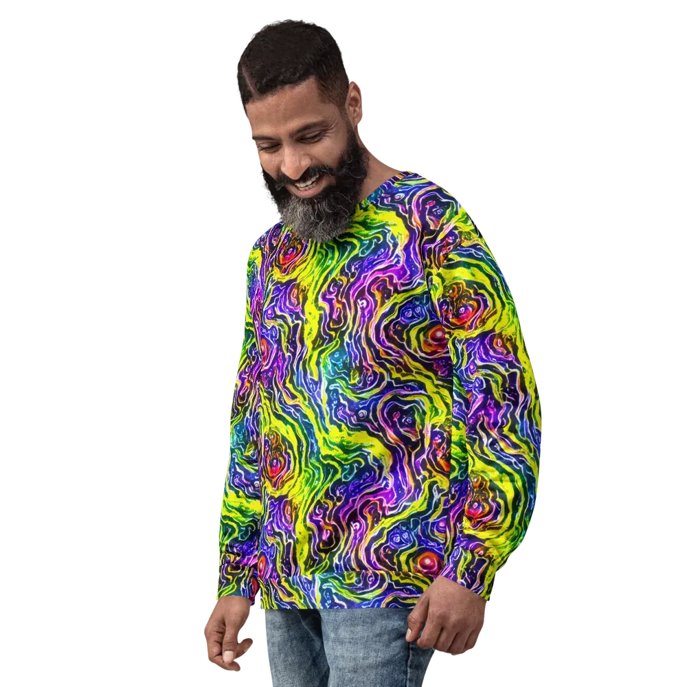 Cosmic Lava Lace on Sweatshirt — Left Front