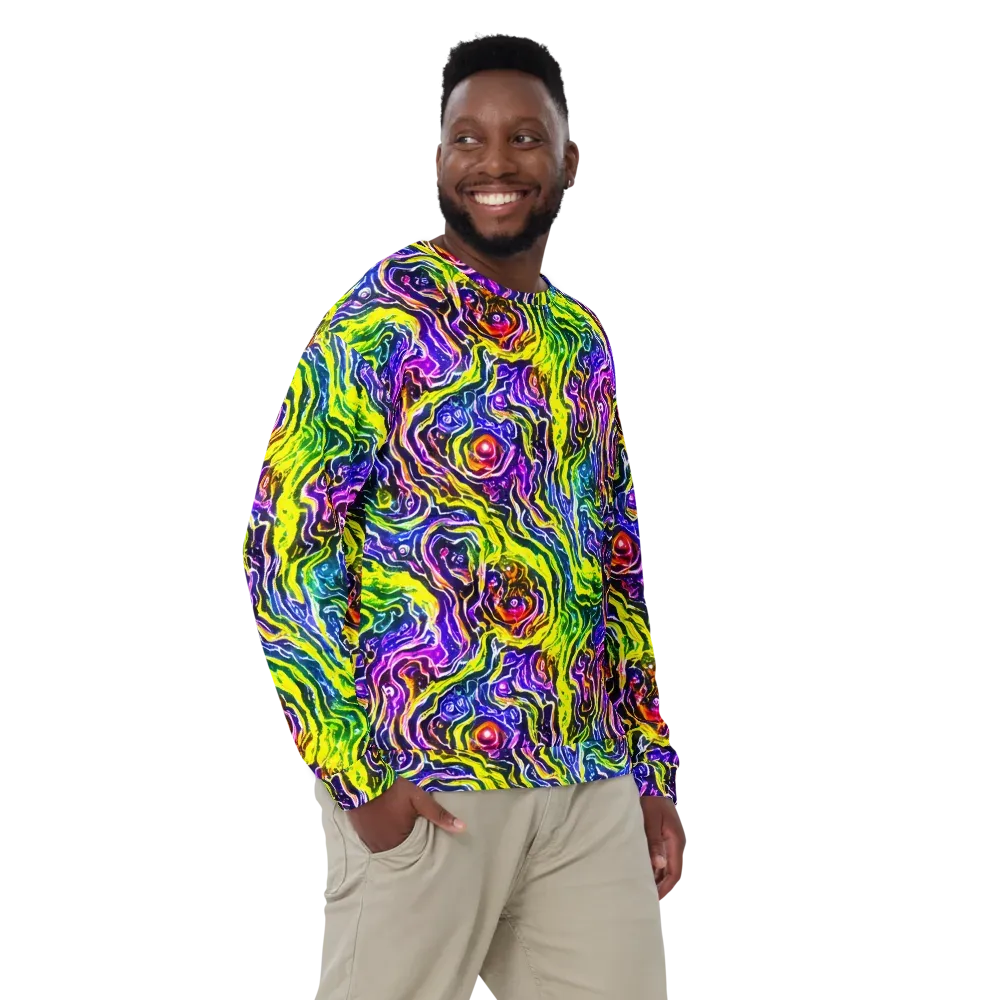Cosmic Lava Lace on Sweatshirt — Front