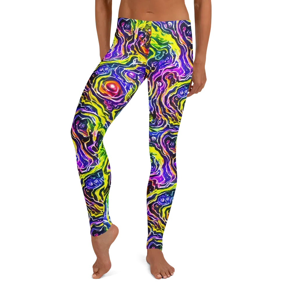 Cosmic Lava Lace on Leggings — Front