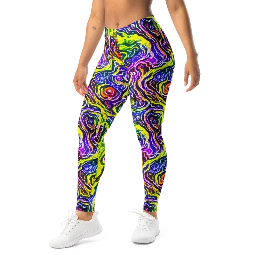 Cosmic Lava Lace on a Leggings