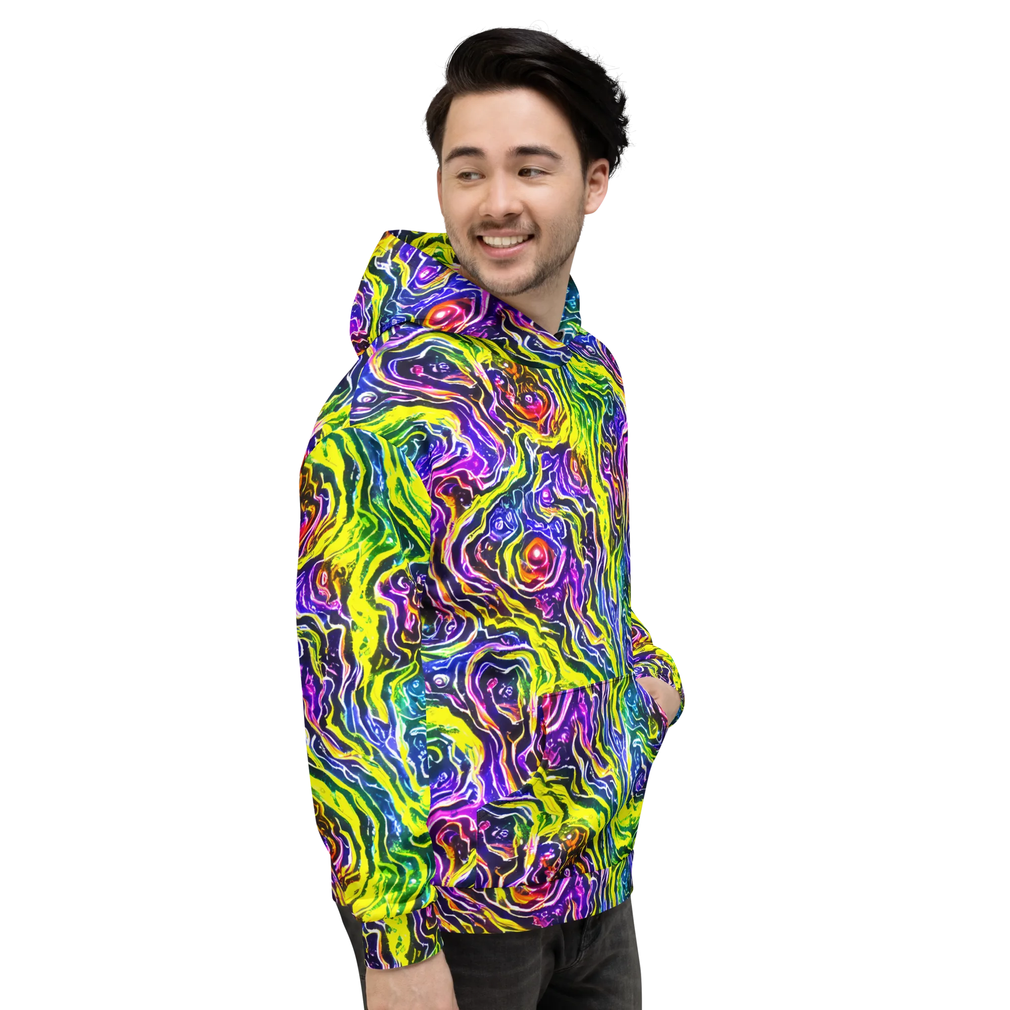 Cosmic Lava Lace on Hoodie — Right