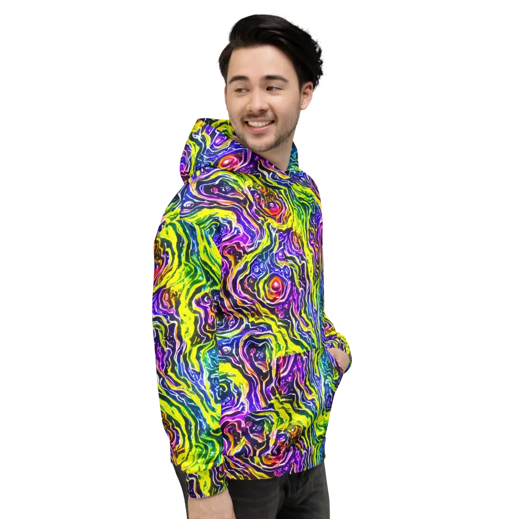 Cosmic Lava Lace on Hoodie — Right