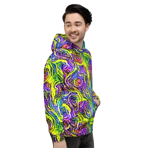Cosmic Lava Lace on a Hoodie