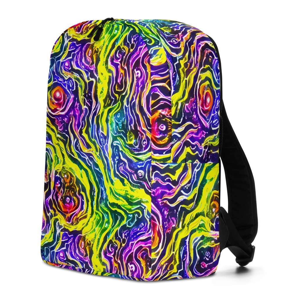 Cosmic Lava Lace on Minimalist Backpack — Left
