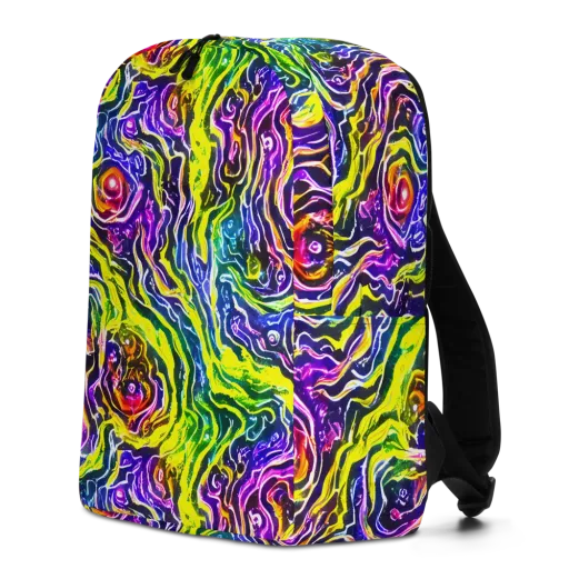 Cosmic Lava Lace on a Minimalist Backpack