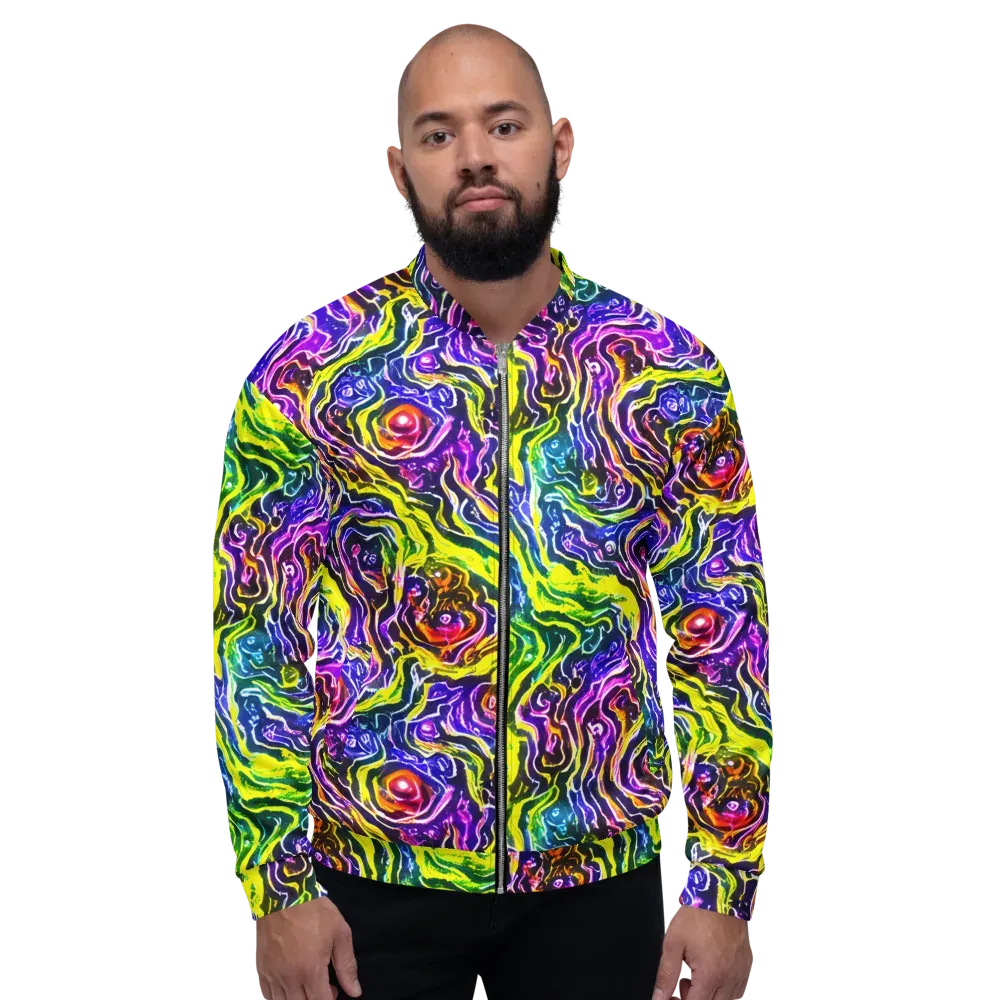 Cosmic Lava Lace on Bomber Jacket — Front