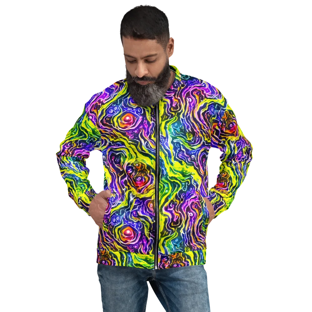 Cosmic Lava Lace on Bomber Jacket — Front