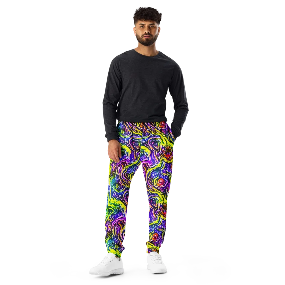Cosmic Lava Lace on Men's Joggers — Front