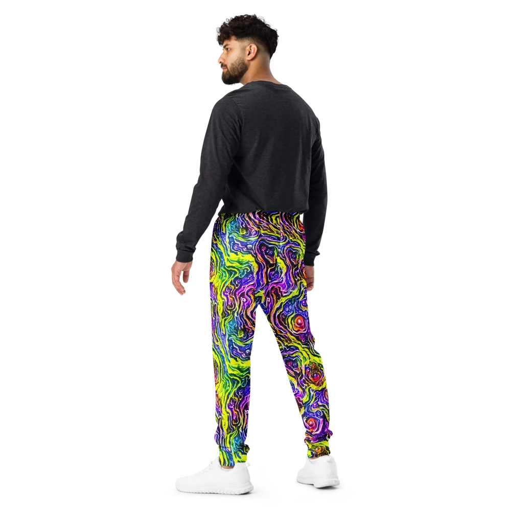 Cosmic Lava Lace on Men's Joggers — Back