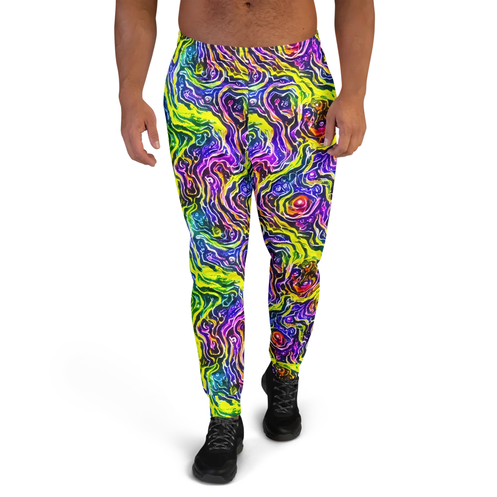 Cosmic Lava Lace on Men's Joggers — Front