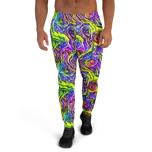 Cosmic Lava Lace on a Men's Joggers