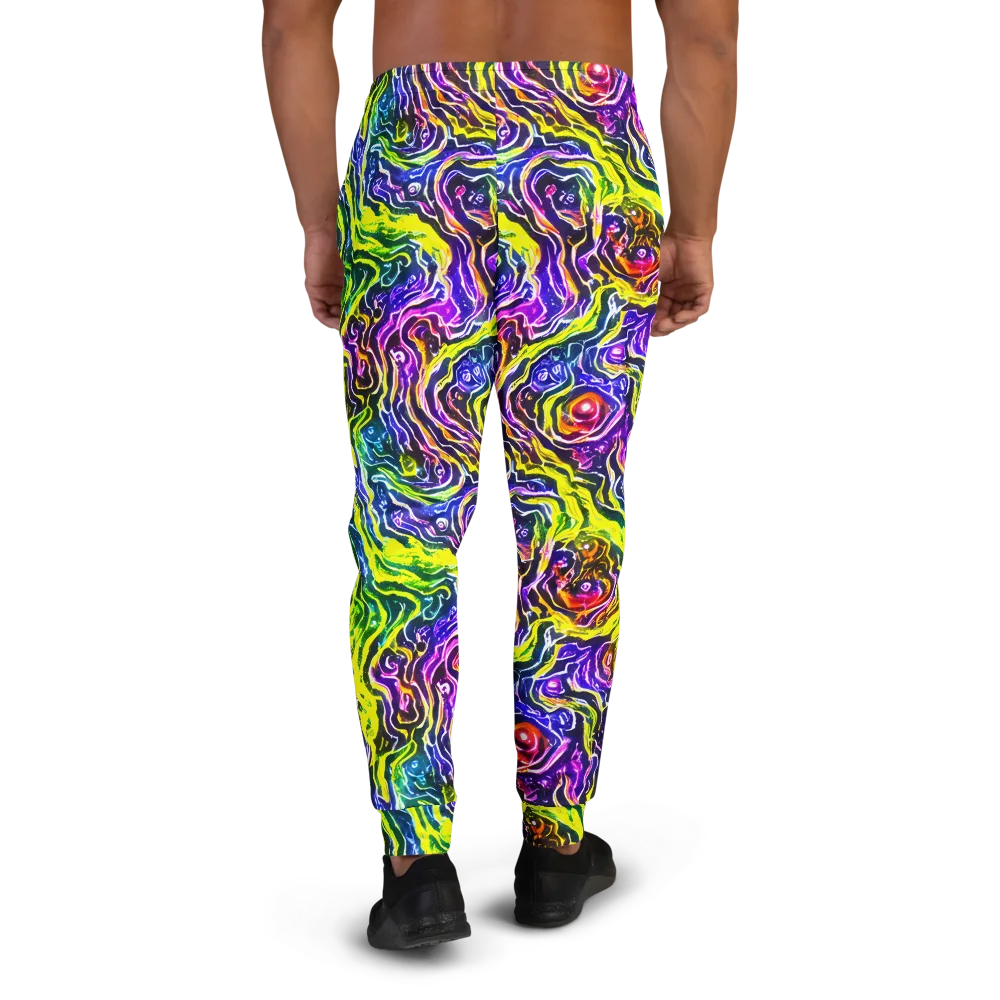 Cosmic Lava Lace on Men's Joggers — Back