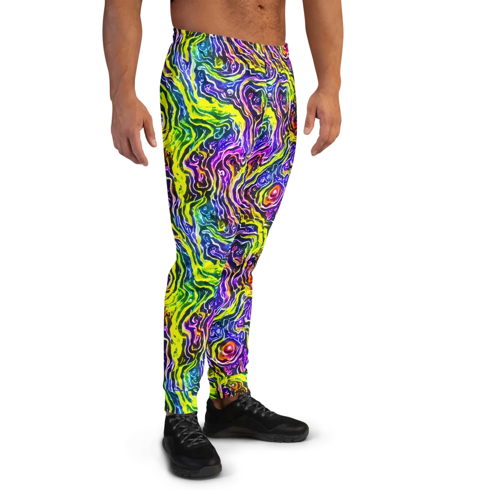 Cosmic Lava Lace on Men's Joggers — Right