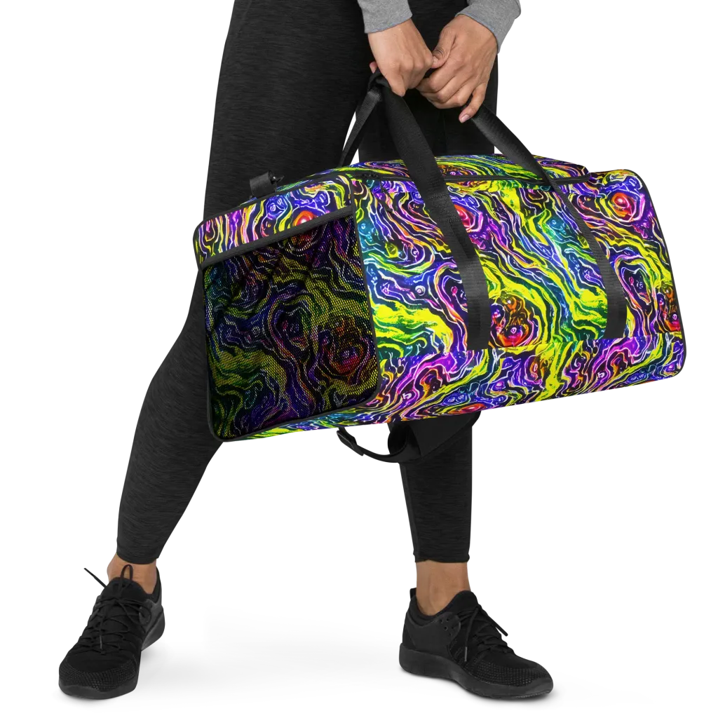 Cosmic Lava Lace on Duffle Bag — Right Front