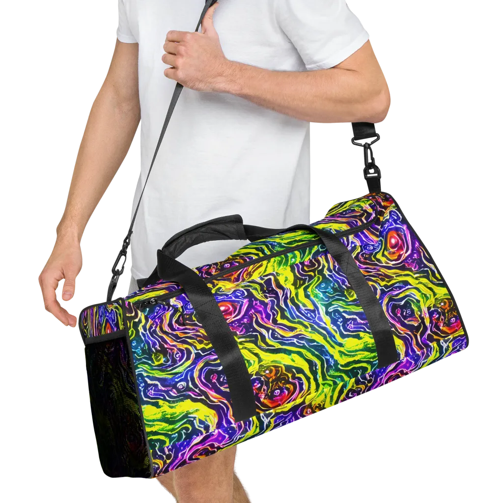 Cosmic Lava Lace on Duffle Bag — Right Front
