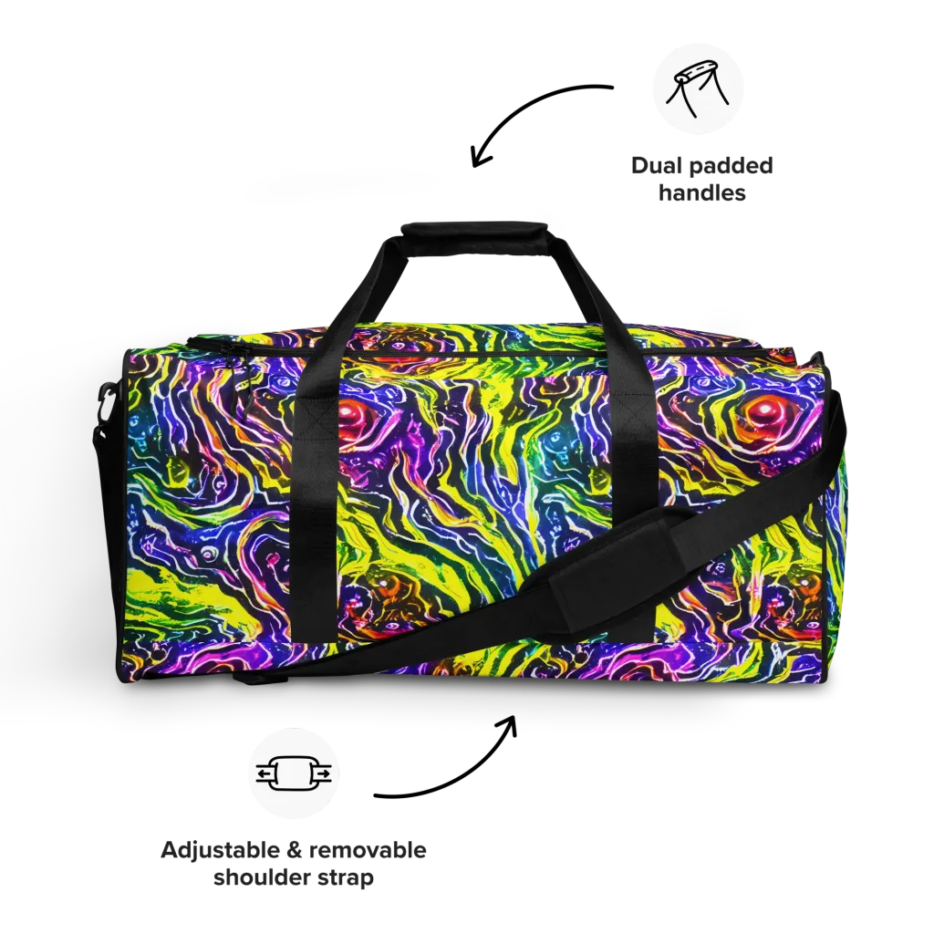 Cosmic Lava Lace on Duffle Bag — Front