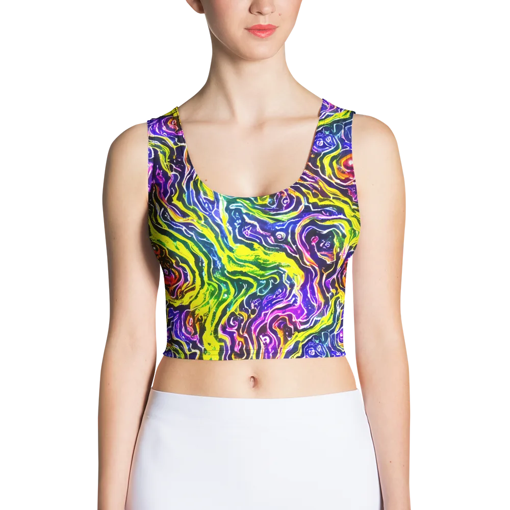 Cosmic Lava Lace on Crop Top — Front