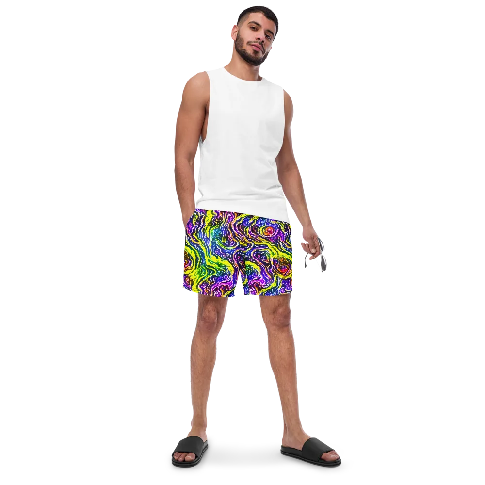 Cosmic Lava Lace on Swim Trunks — Front