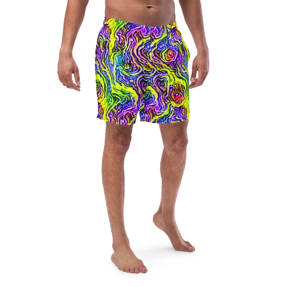 Cosmic Lava Lace on Swim Trunks — Front