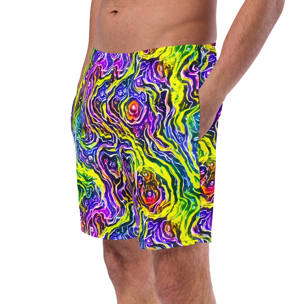 Cosmic Lava Lace on Swim Trunks — Left Front