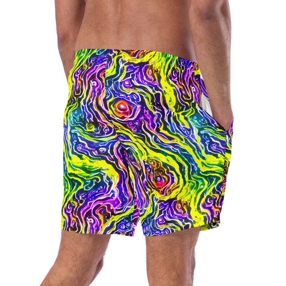 Cosmic Lava Lace on Swim Trunks — Right Back
