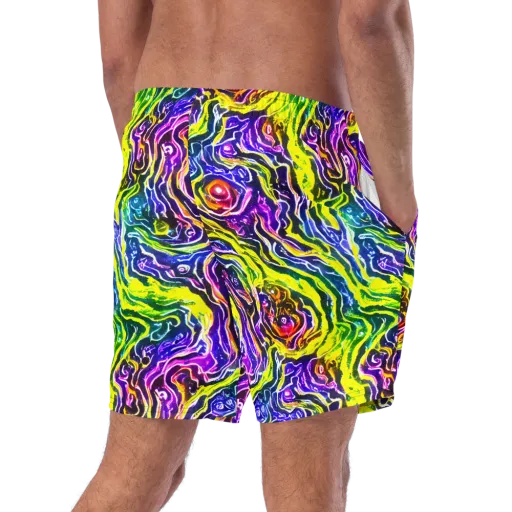 Cosmic Lava Lace on a Swim Trunks