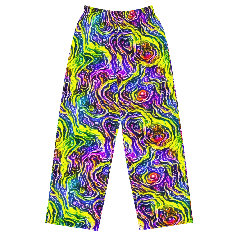 Cosmic Lava Lace on Wide-Leg Pants — Front