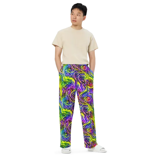 Cosmic Lava Lace on a Wide-Leg Pants