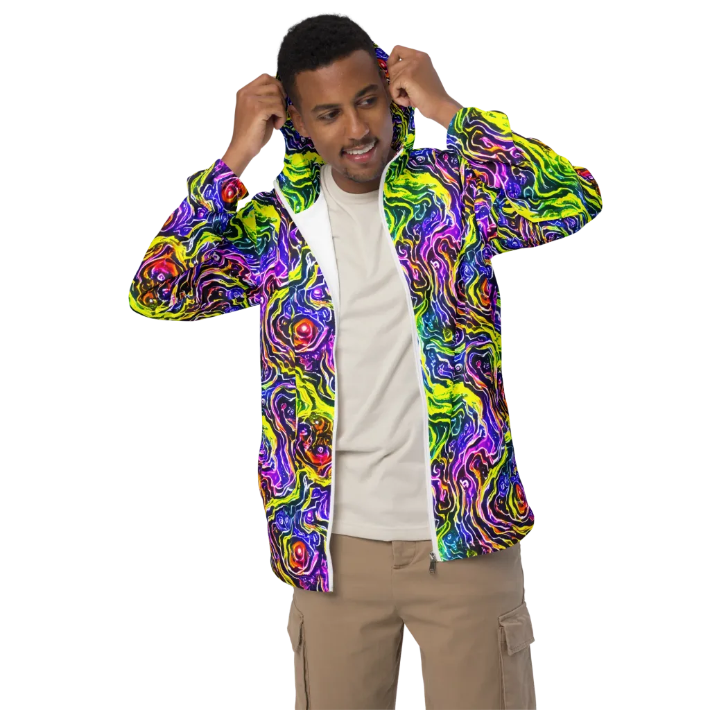 Cosmic Lava Lace on Men's Windbreaker — Front