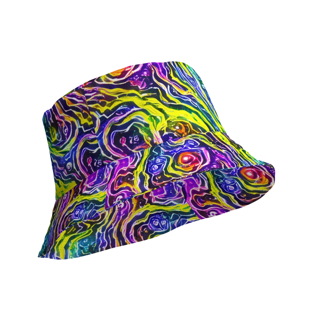 Cosmic Lava Lace on Reversible Bucket Hat — Product details Outside