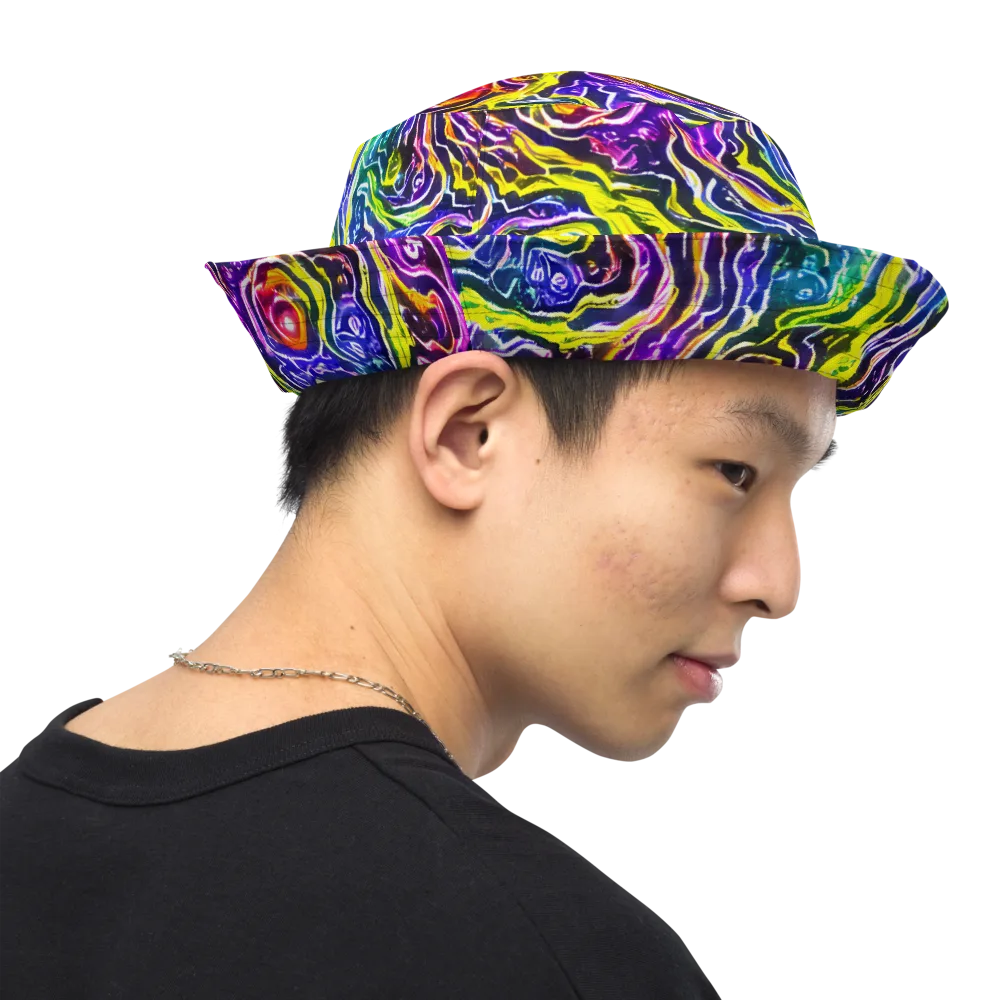 Cosmic Lava Lace on Reversible Bucket Hat — Right Outside