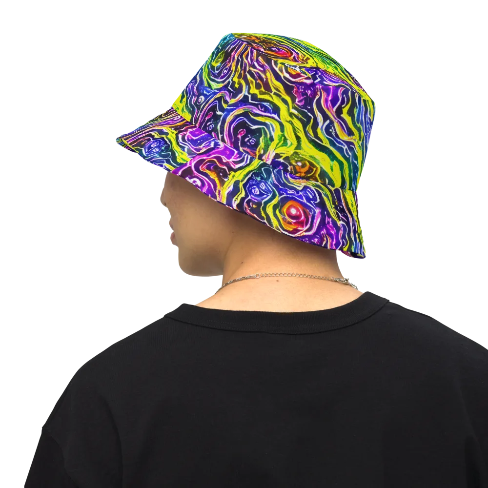 Cosmic Lava Lace on Reversible Bucket Hat — Back Inside