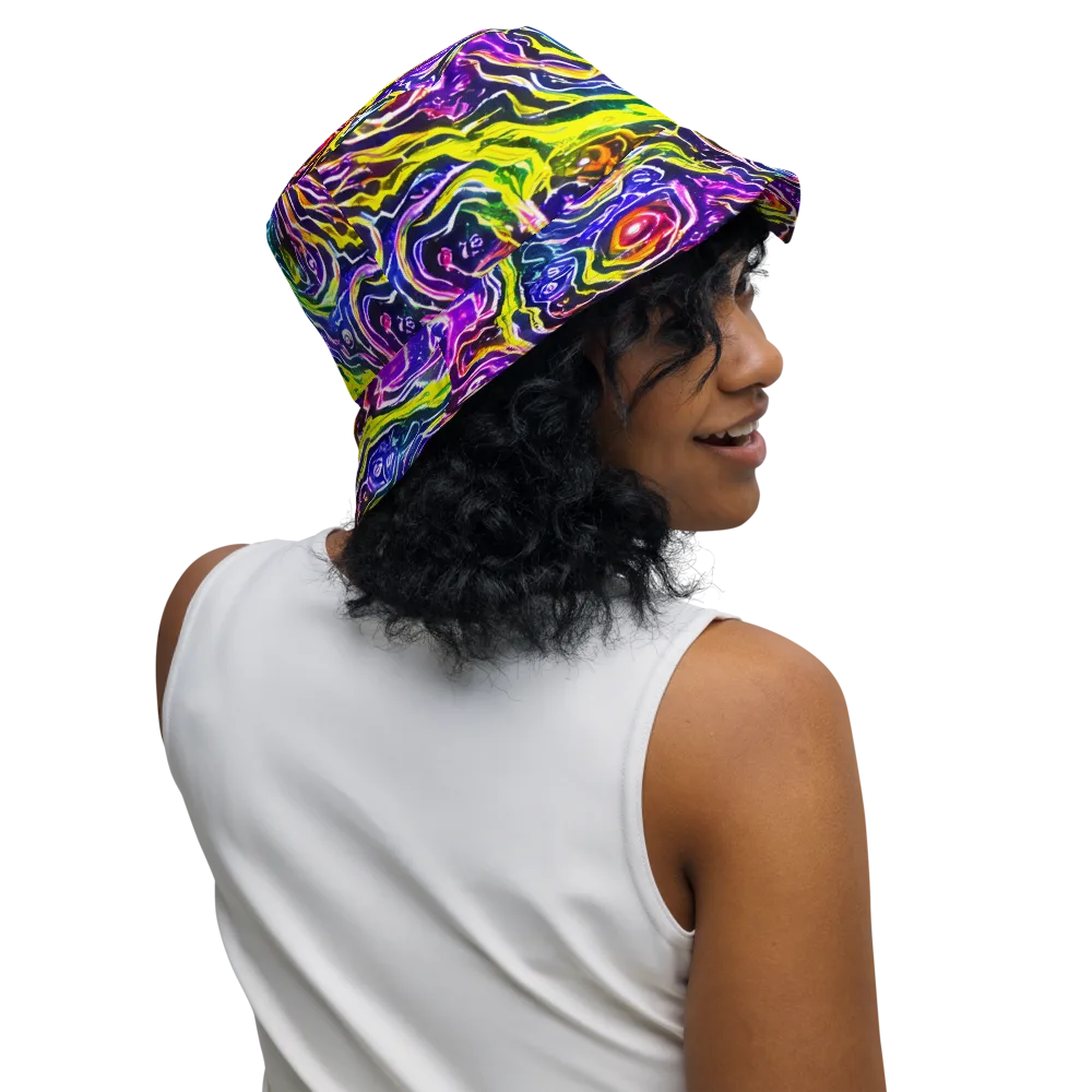 Cosmic Lava Lace on Reversible Bucket Hat — Right Outside