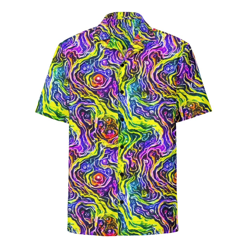 Cosmic Lava Lace on Button Shirt — Front