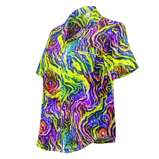 Cosmic Lava Lace on a Women's Short Sleeve Pajama Top