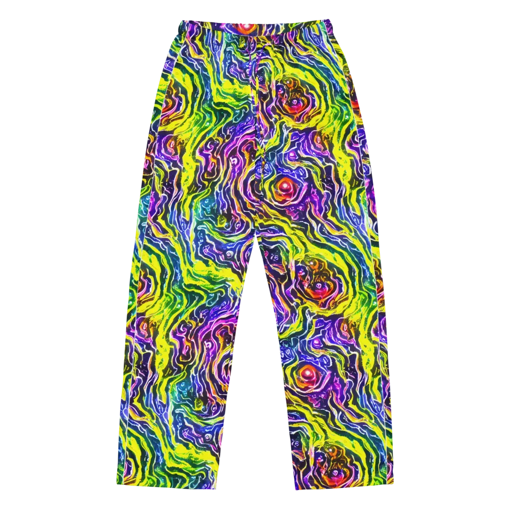 Cosmic Lava Lace on Women's Pajama Pants — Front