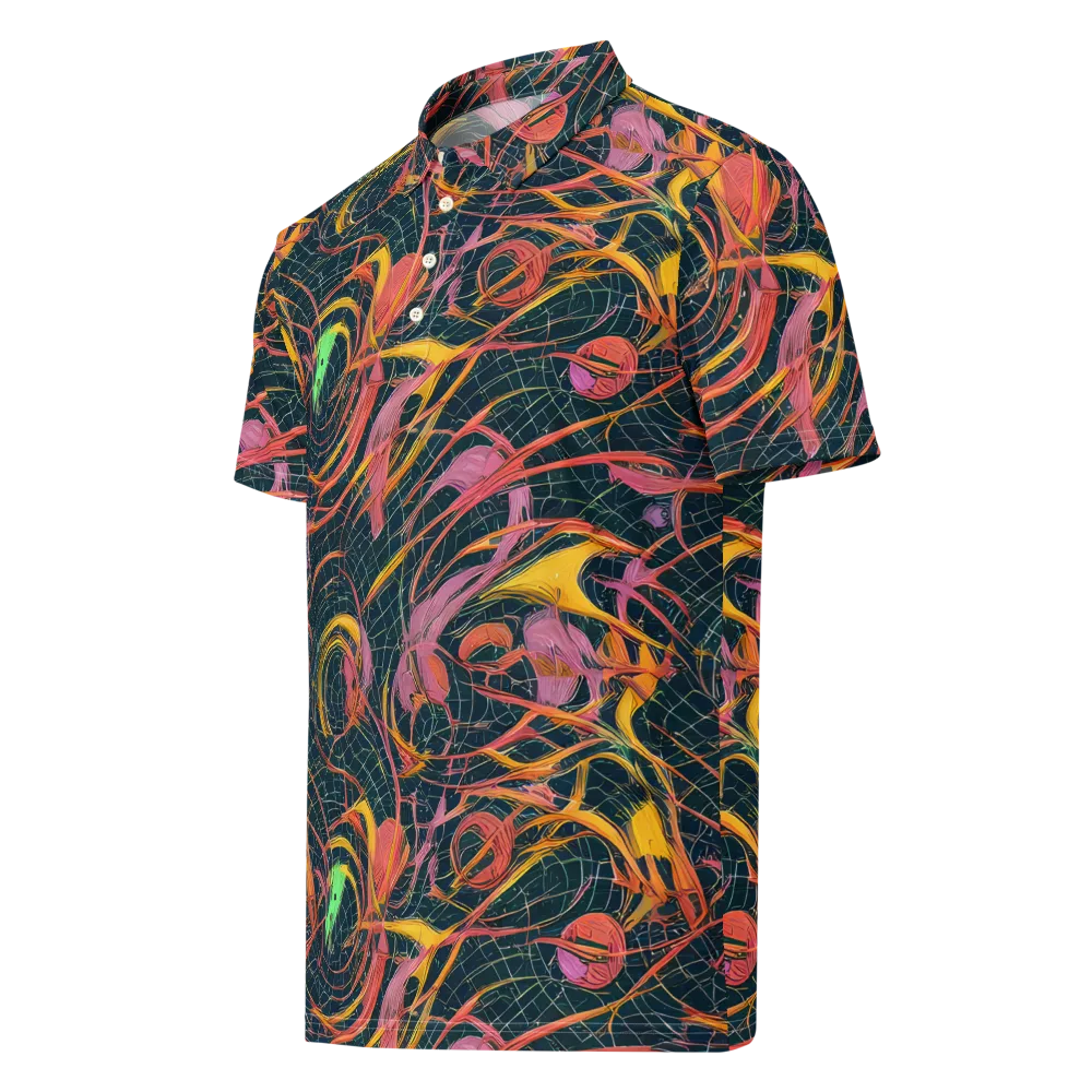 Cosmic Underbrush on Men's Slim Fit Polo Shirt — Left Front