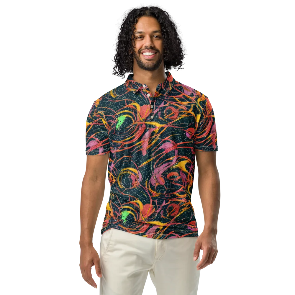 Cosmic Underbrush on Men's Slim Fit Polo Shirt — Front