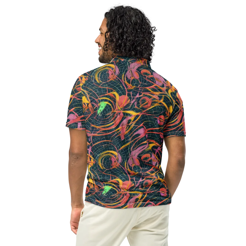 Cosmic Underbrush on Men's Slim Fit Polo Shirt — Back