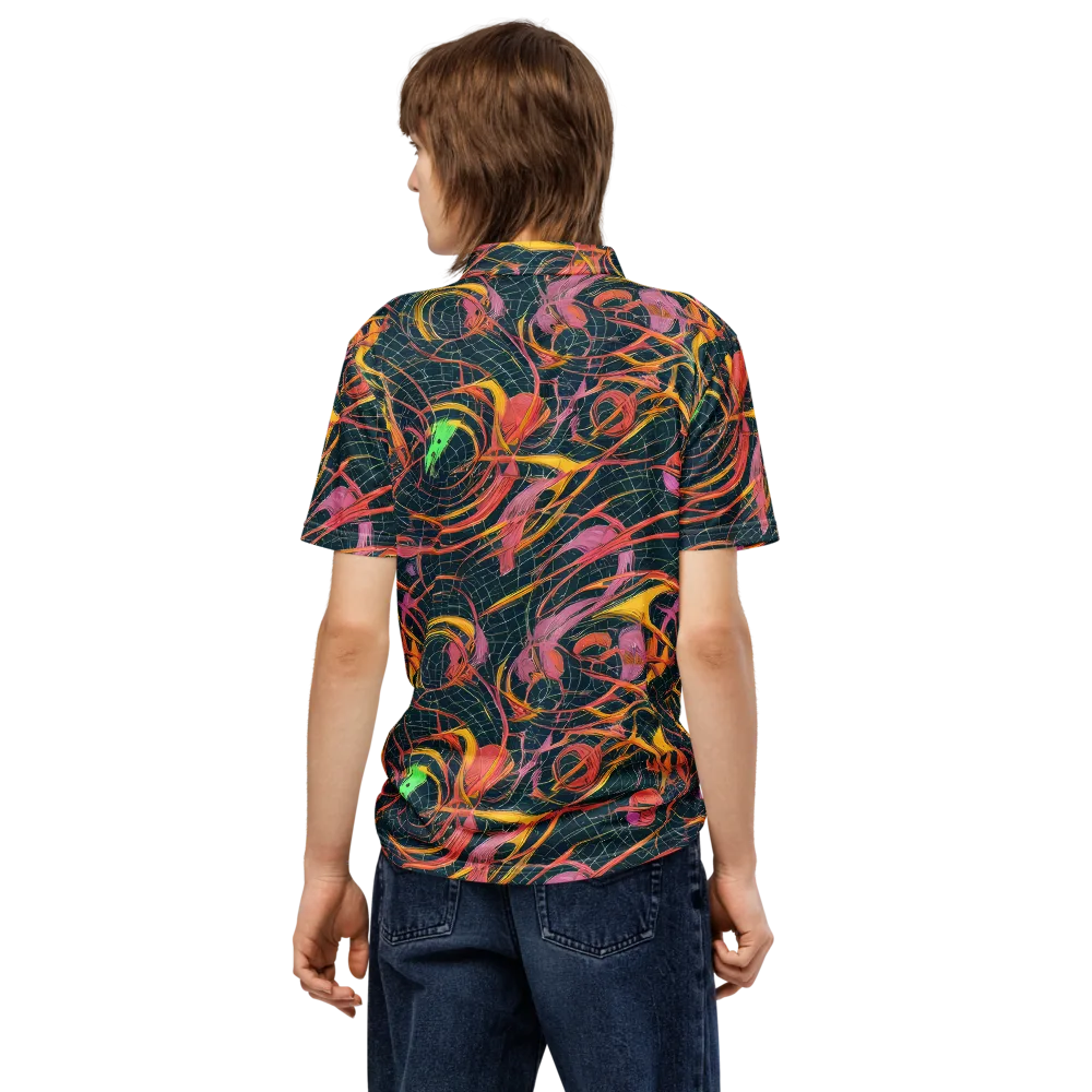 Cosmic Underbrush on Men's Slim Fit Polo Shirt — Back