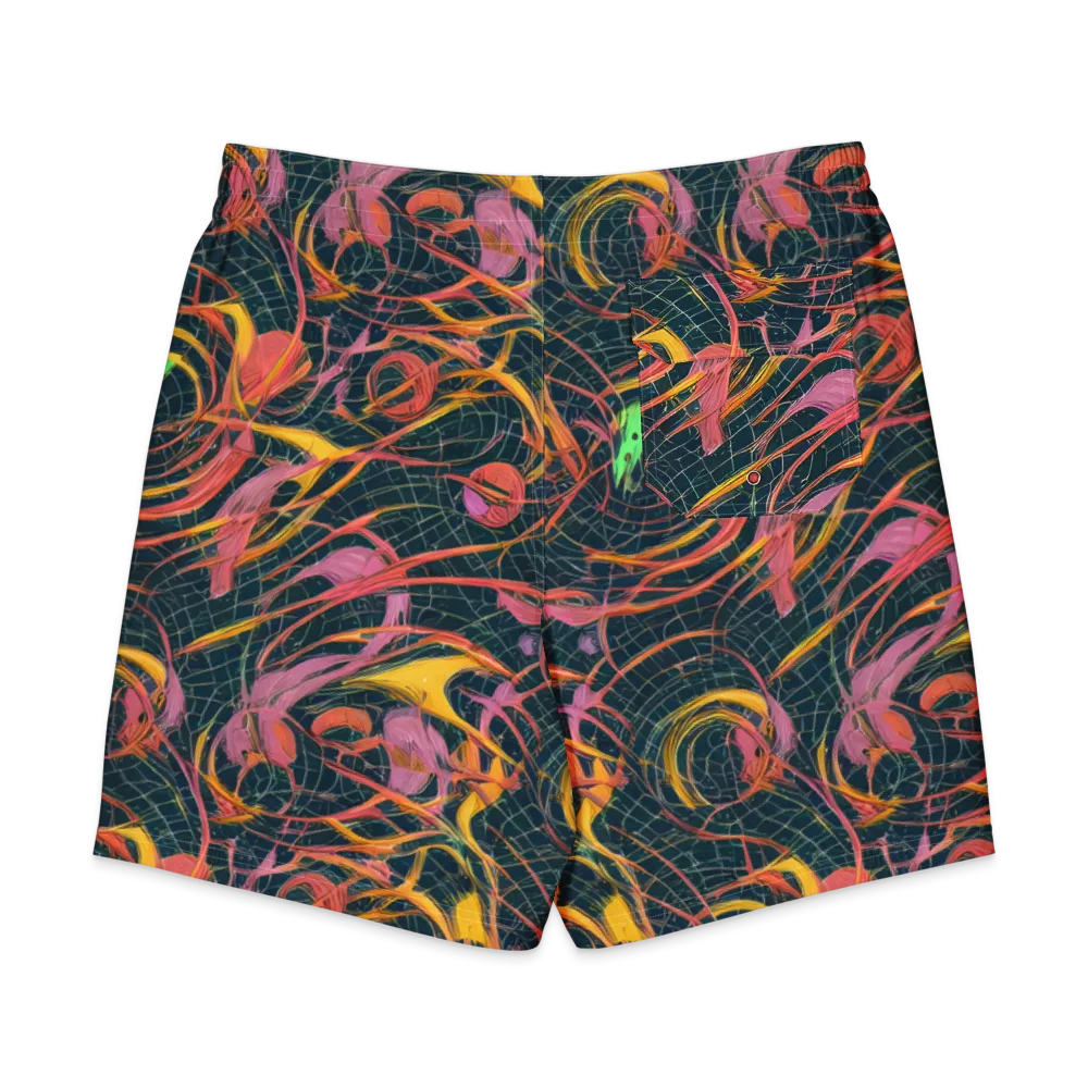 Cosmic Underbrush on Men's Board Shorts — Back